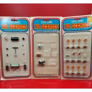 Life Like HO Scenics Station Accessories New Sealed 2 Full 1 Missing Some